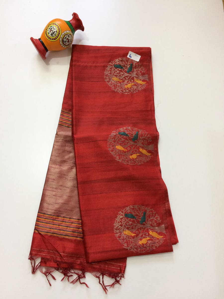 Fancy Jute Silk Sarees - SH0611
