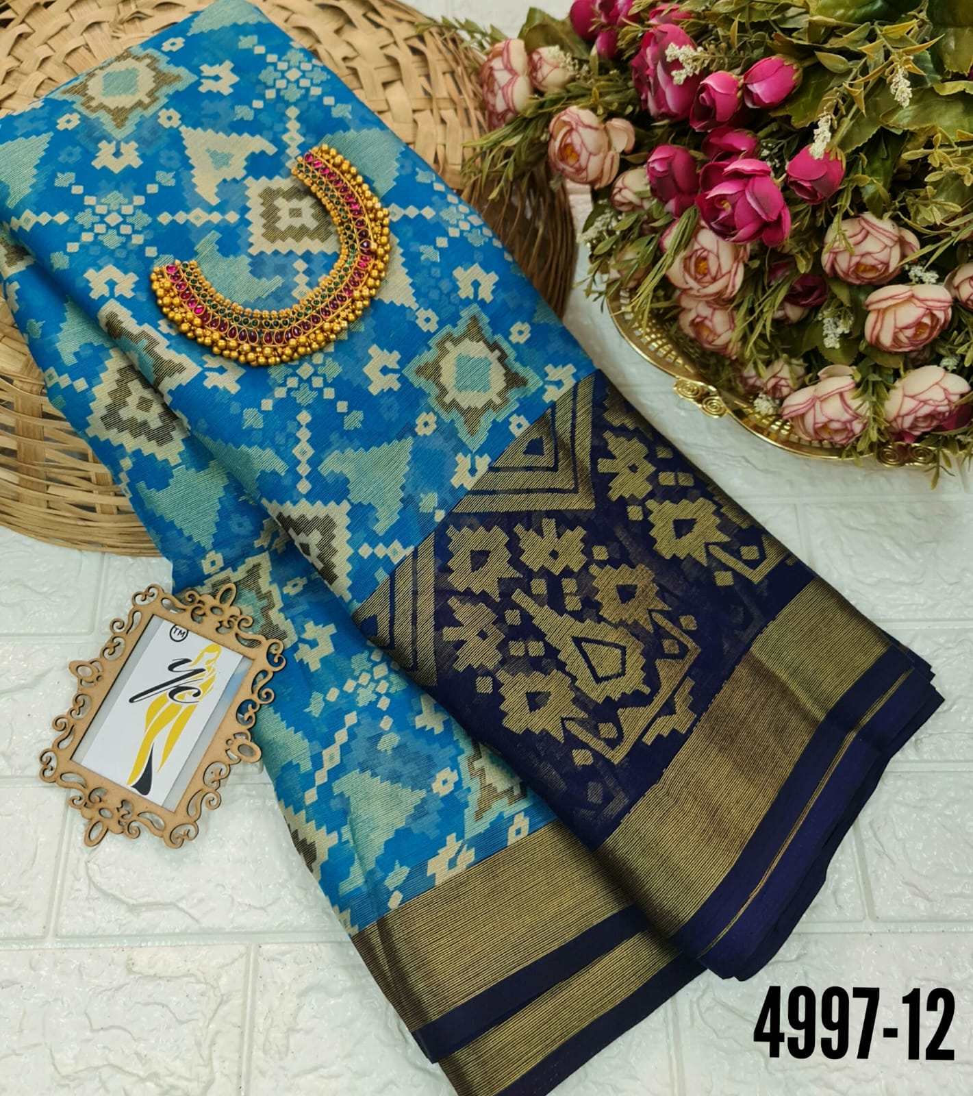 Beautiful Chiffon Brasso Sarees -SH0622