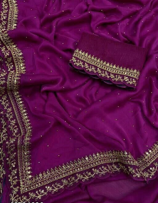 Embroidery Vichithra Art Silk Sarees-SH1005