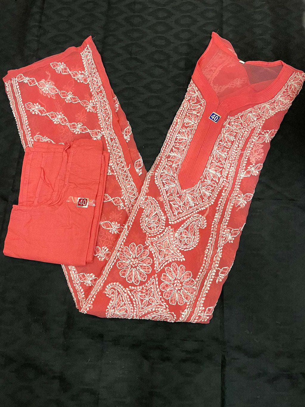 Lucknowi Chikankari Fancy Kurta-SHK1093