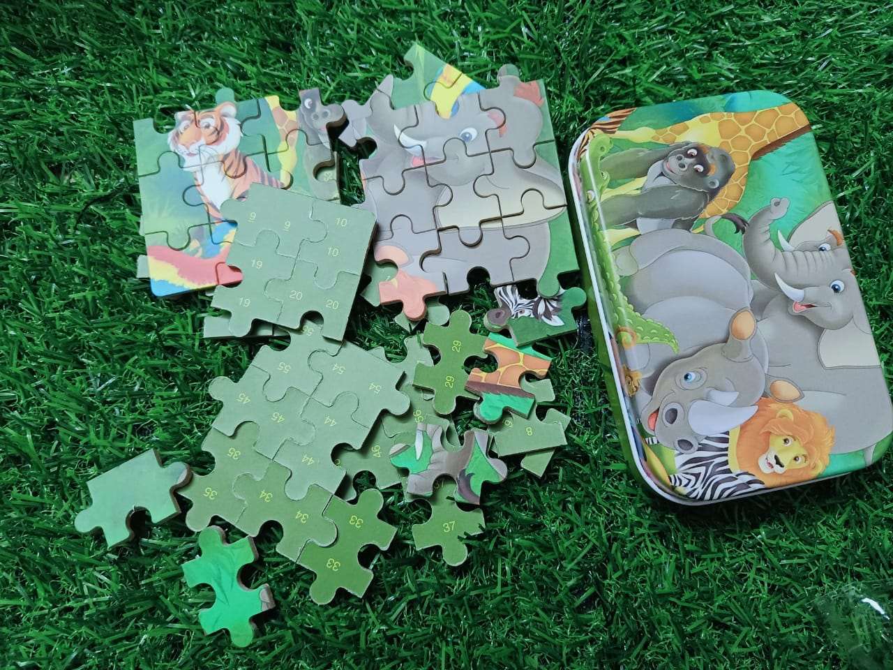 60 Pieces Wooden Montessori Puzzle Toys for Kids-SHTM1097
