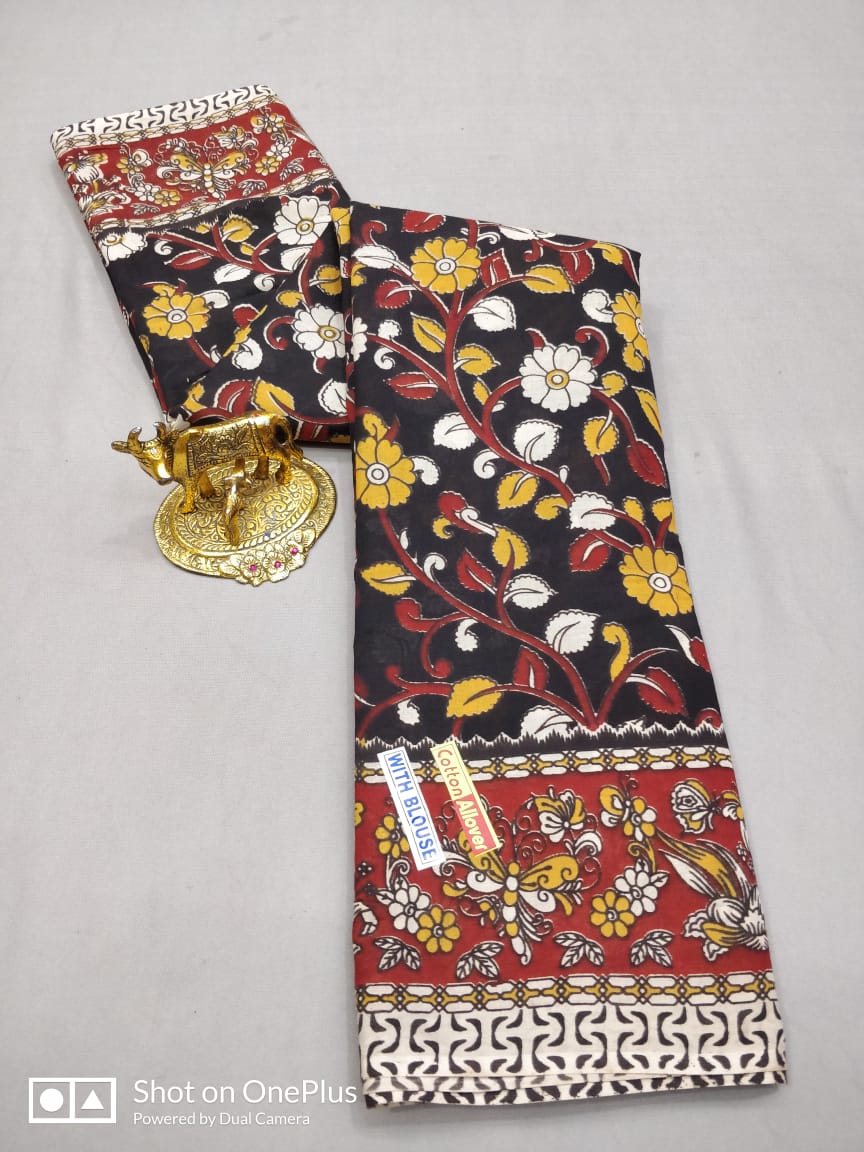 Kalamkari Cotton Saree Collections -SH0633