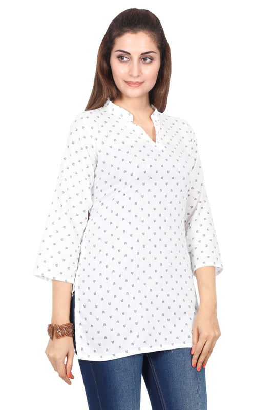 Women's Printed Cotton Stylish Tunics-SHTU1064