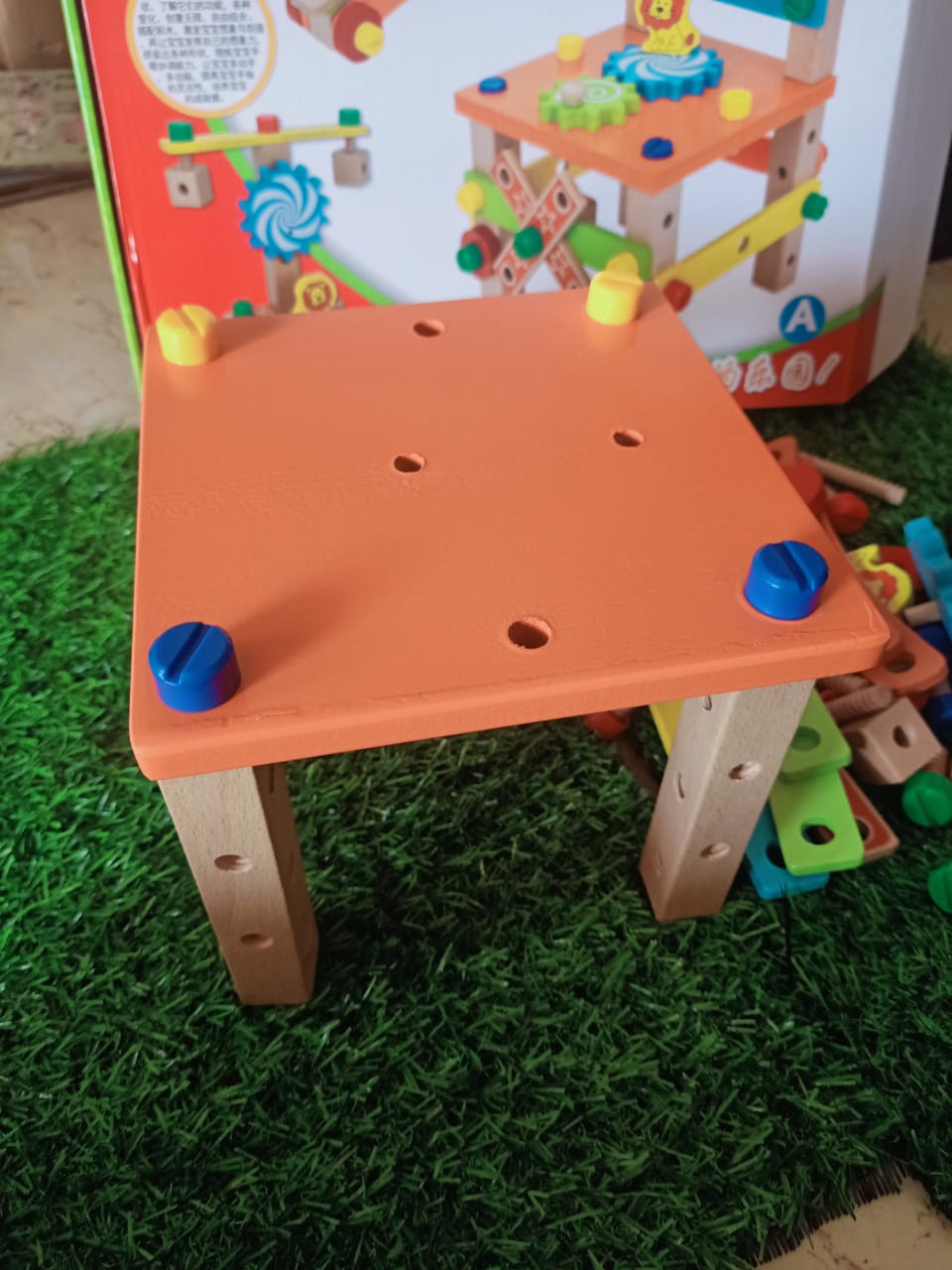 Assembling Disassembling Wooden Multifunctional Chair for Kids - SHTM1046