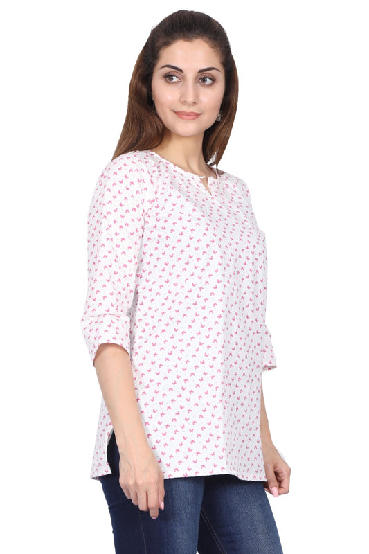 Women's Printed Cotton Stylish Tunics-SHTU1066