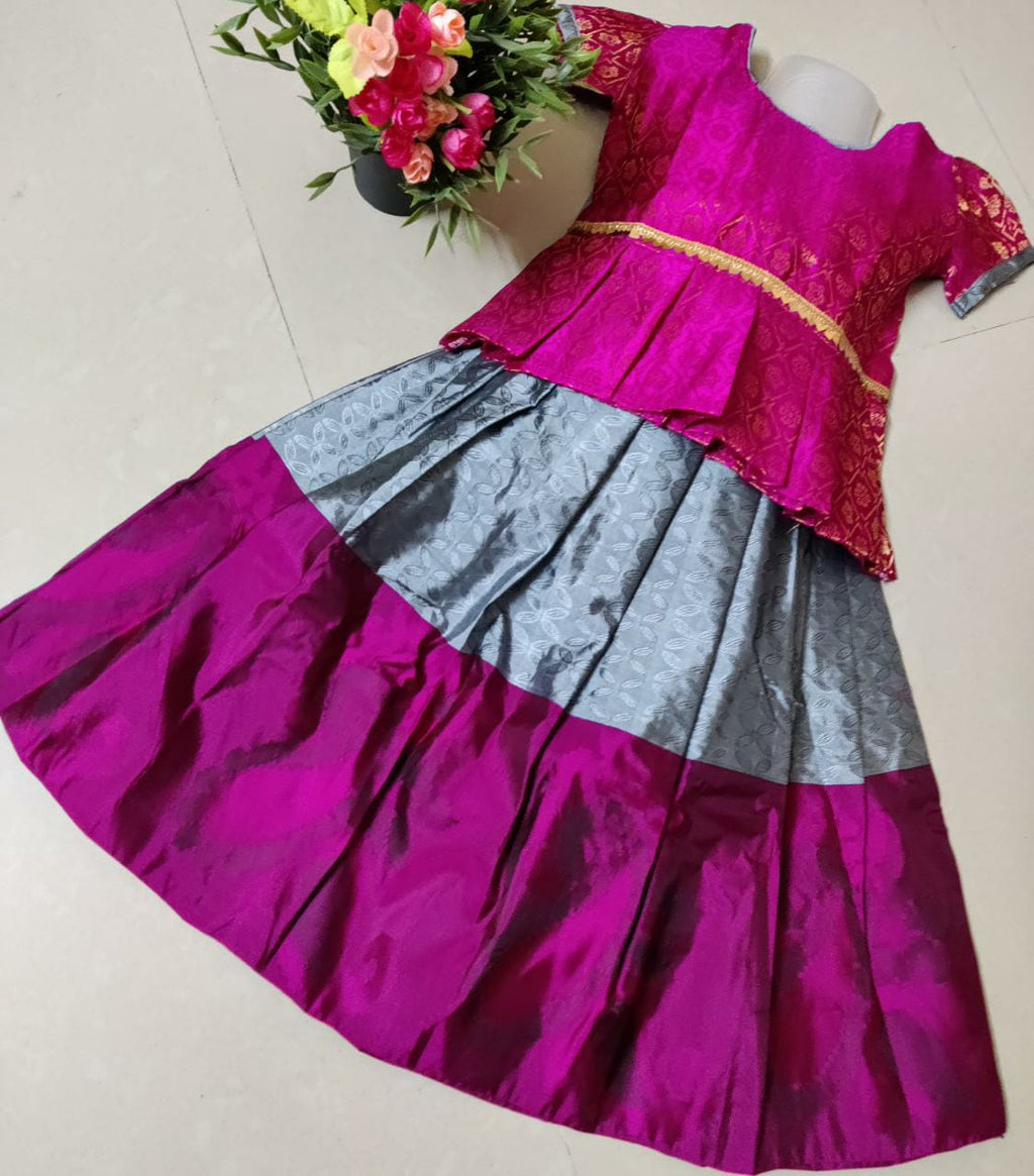 Ethnic Skirt Set for Girls-SHG1052