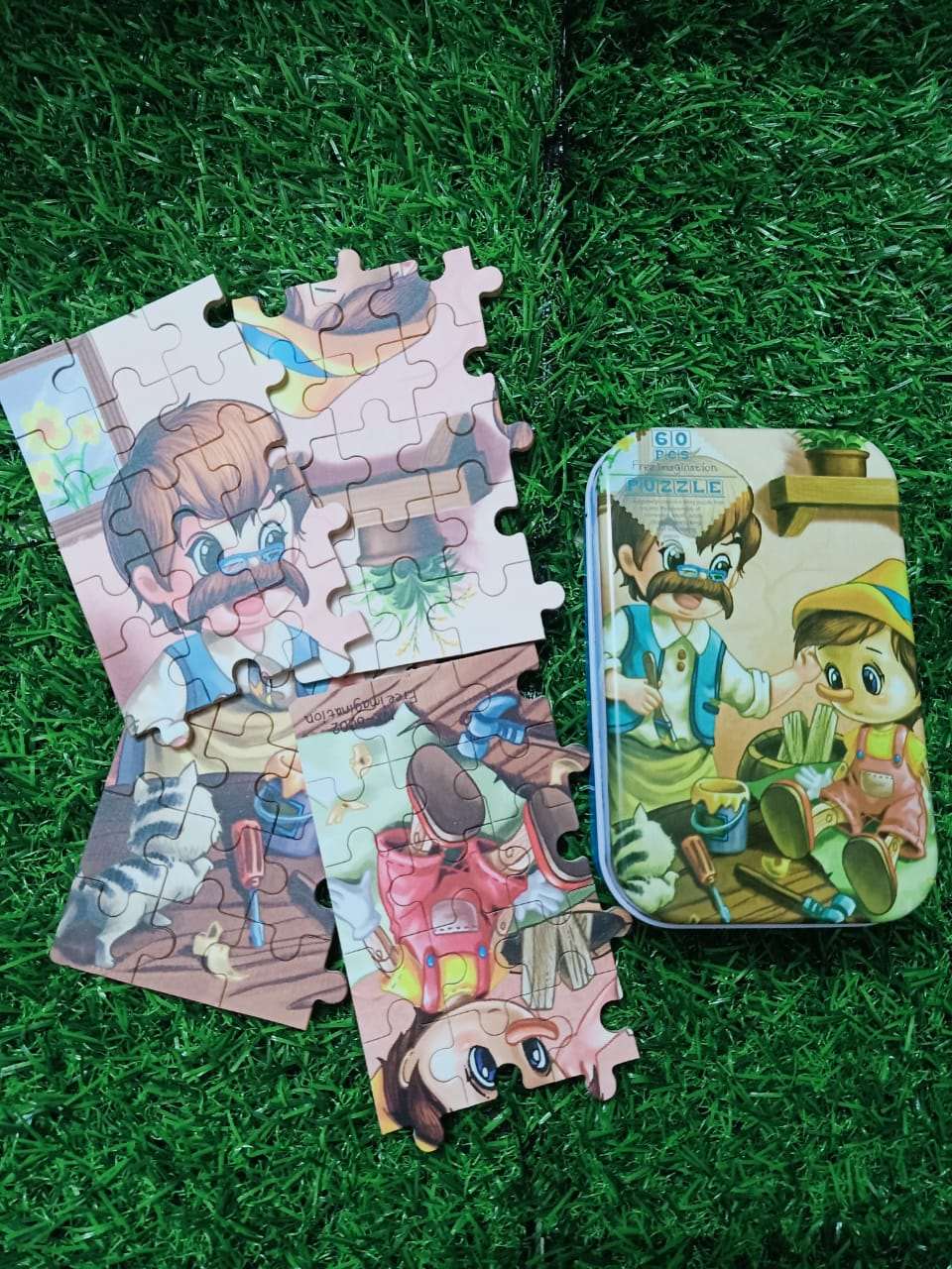 60 Pieces Wooden Montessori Puzzle Toys for Kids-SHTM1097