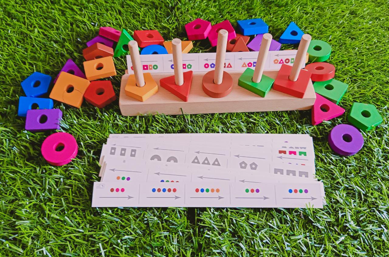 Wooden Building Block with Multi Colour Matching Puzzle Game for Kids-SHTM1112