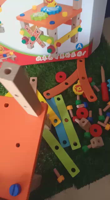 Assembling Disassembling Wooden Multifunctional Chair for Kids - SHTM1046