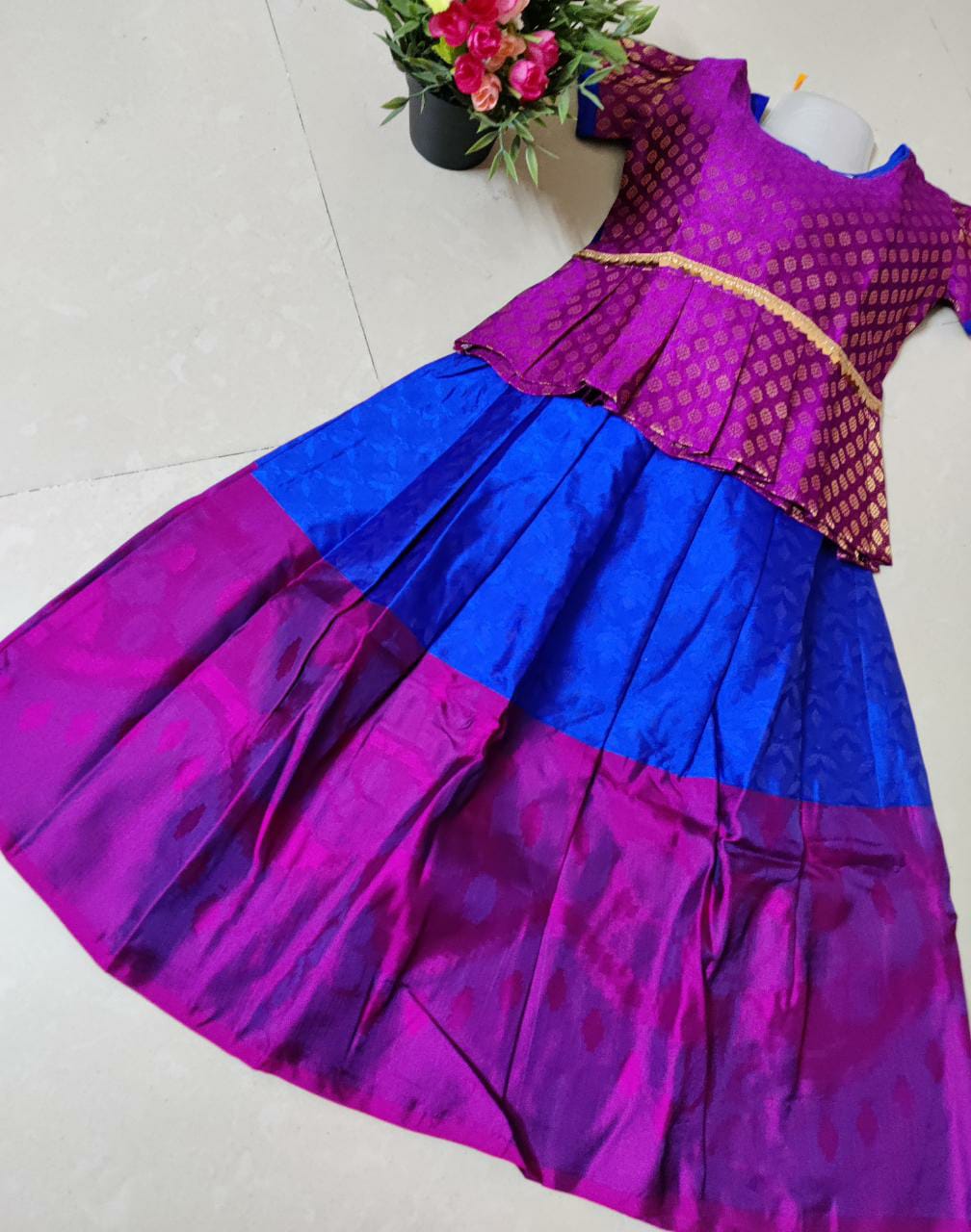 Ethnic Skirt Set for Girls-SHG1052