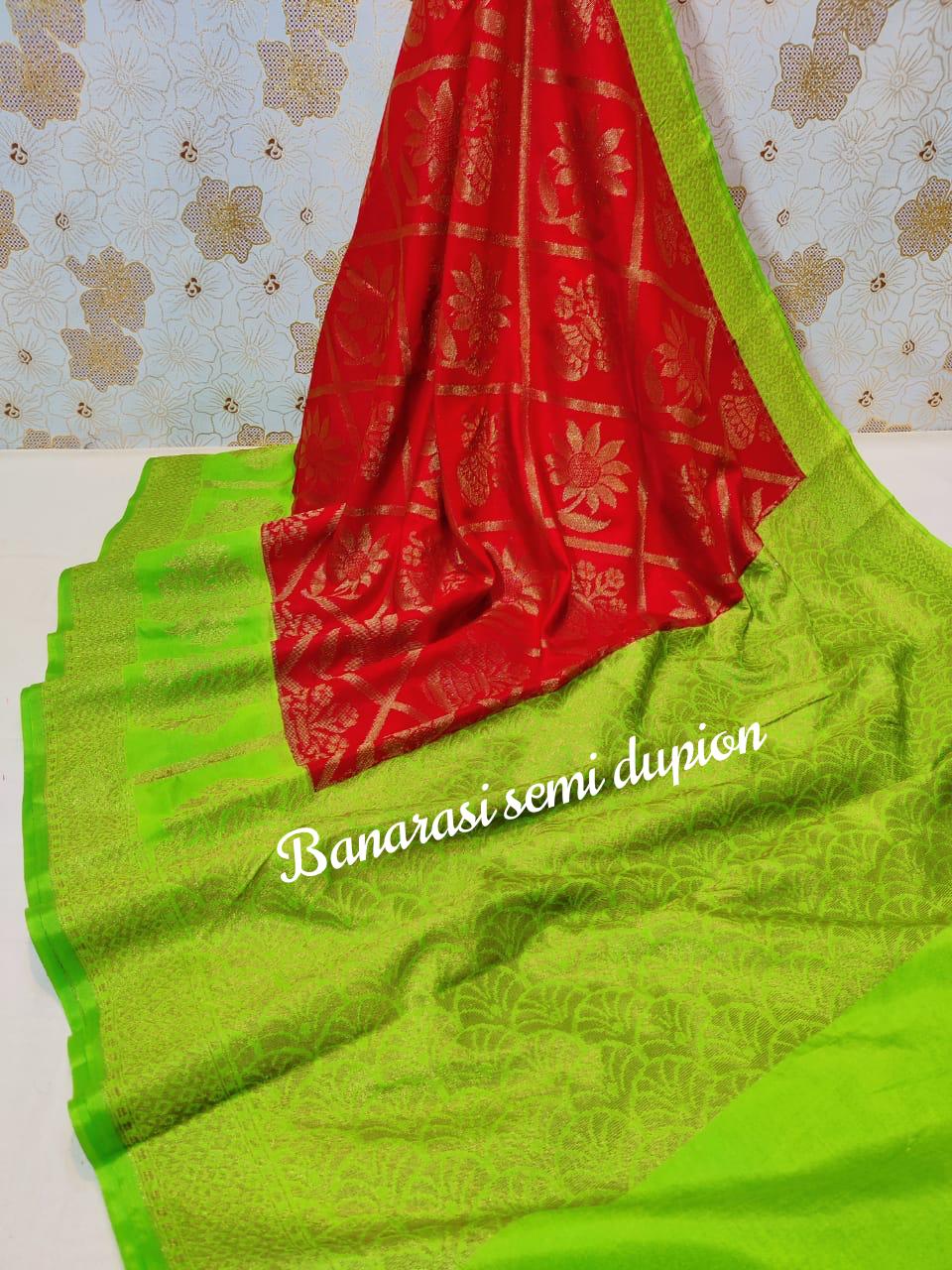 Semi Dupion Soft Silk Sarees -SH0629