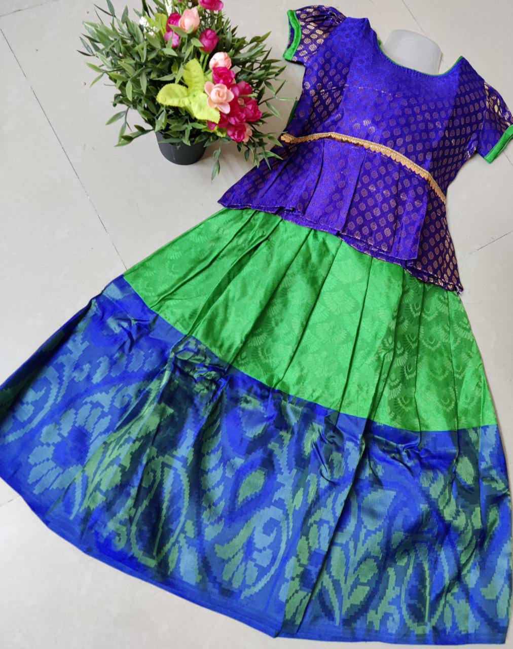 Buy Pink Festive Ethnic Kurta & Skirt Set Online - Aurelia