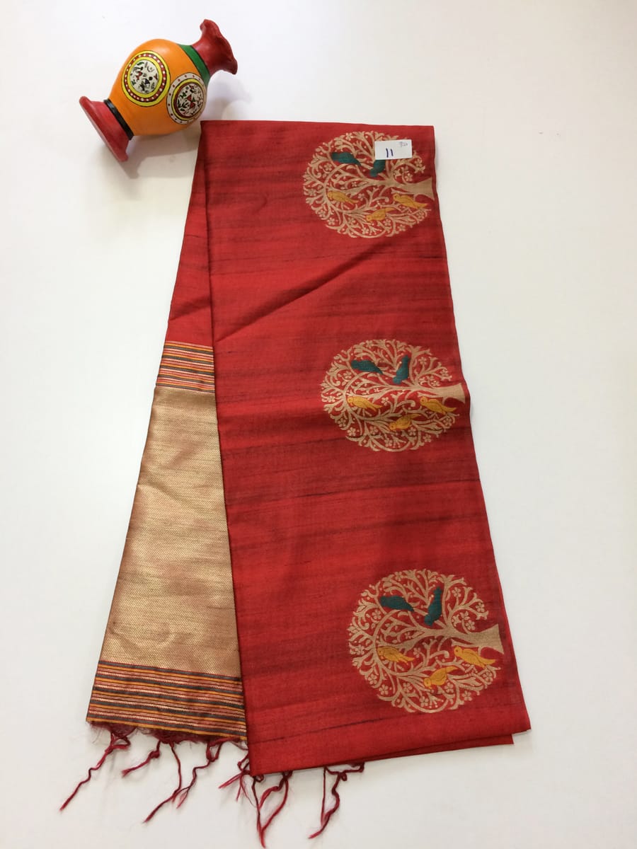 Fancy Jute Silk Sarees - SH0611