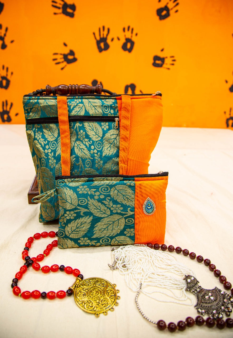 New Bag Combo Brocade Handbags & purse-SHB1057