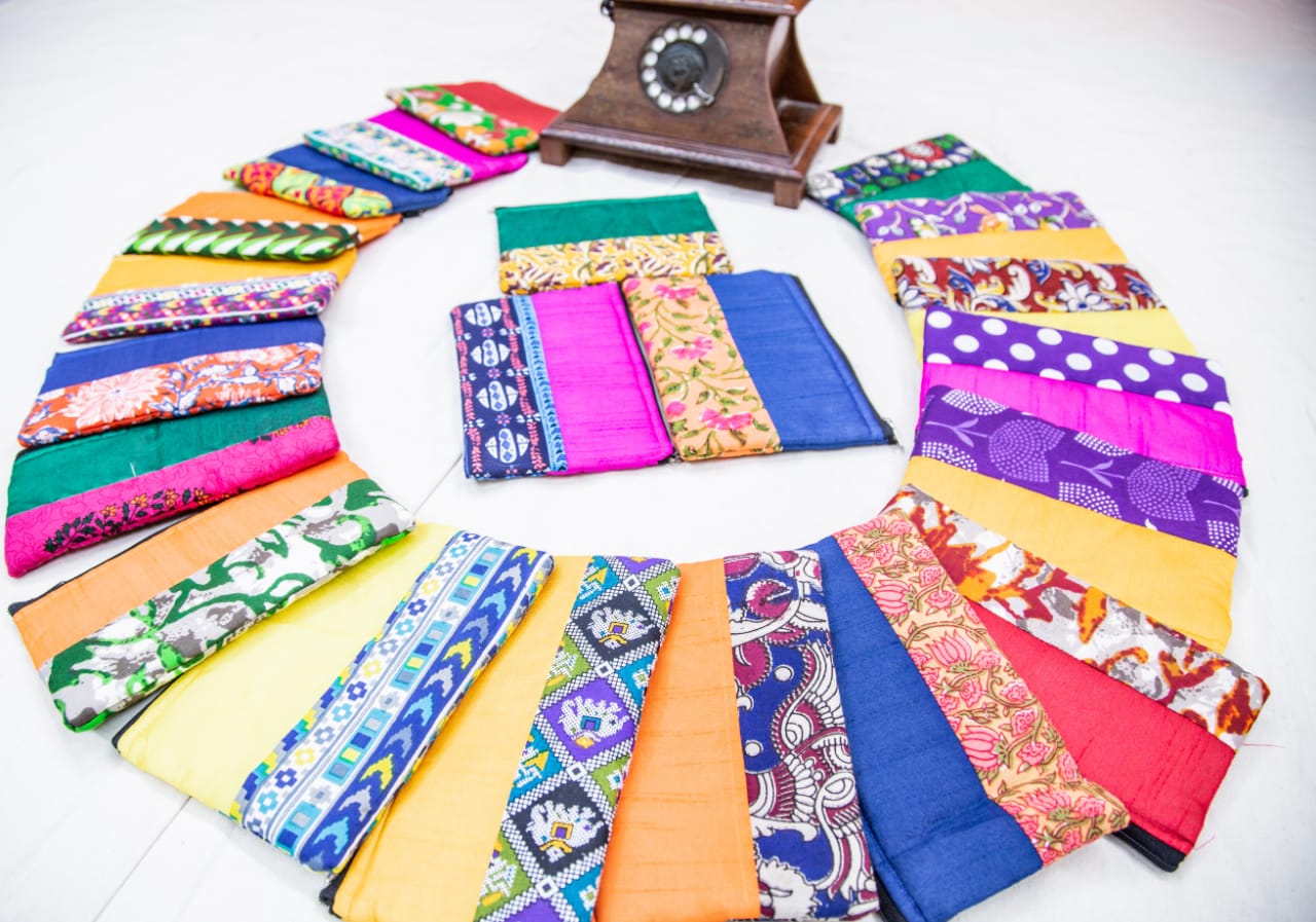Raw Silk Combo Purse-SHB1002