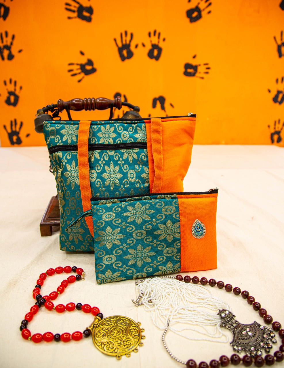 New Bag Combo Brocade Handbags & purse-SHB1057