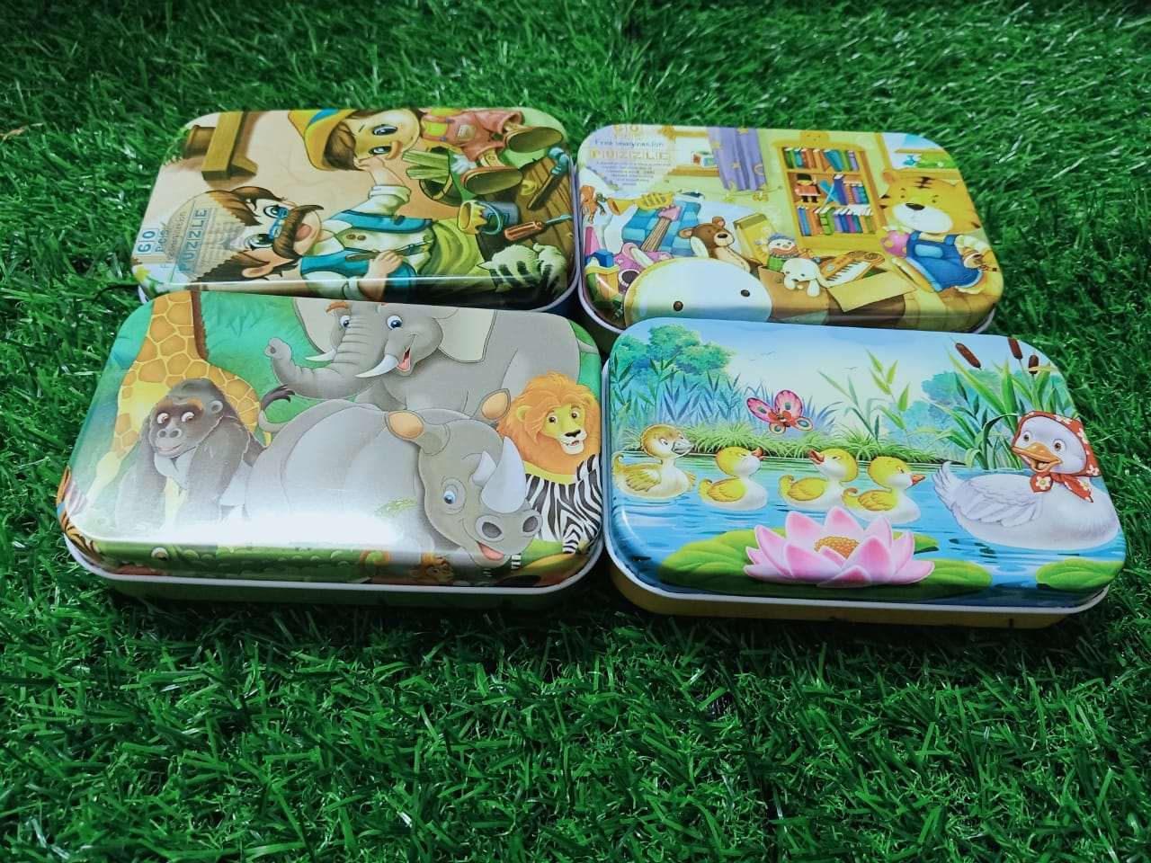 60 Pieces Wooden Montessori Puzzle Toys for Kids-SHTM1097
