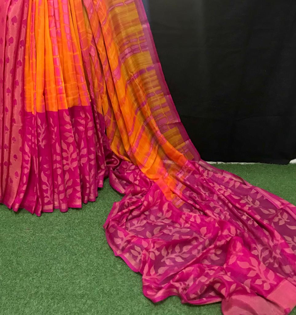 Linen Mix Soft Synthetic Saree-SH1001