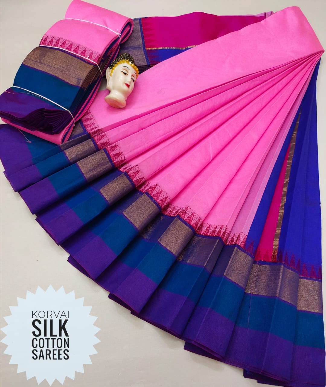 Korvai Silk Cotton Saree-SH0561