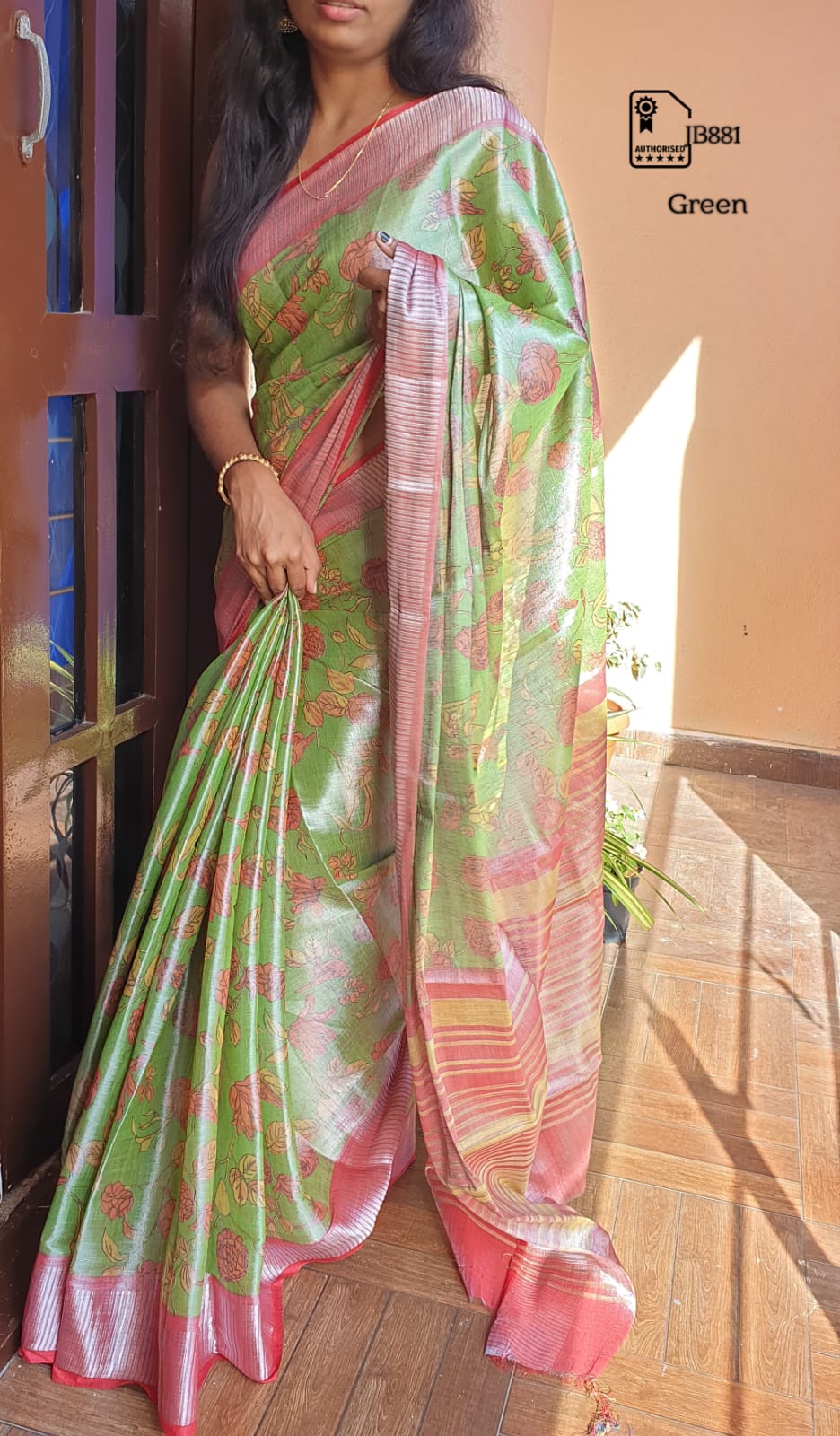 Buy Green Weaving Banarasi Tissue Saree Online