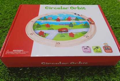 Wooden Toddler Toys with Cars Circular Orbit for Kids - SHTM1115