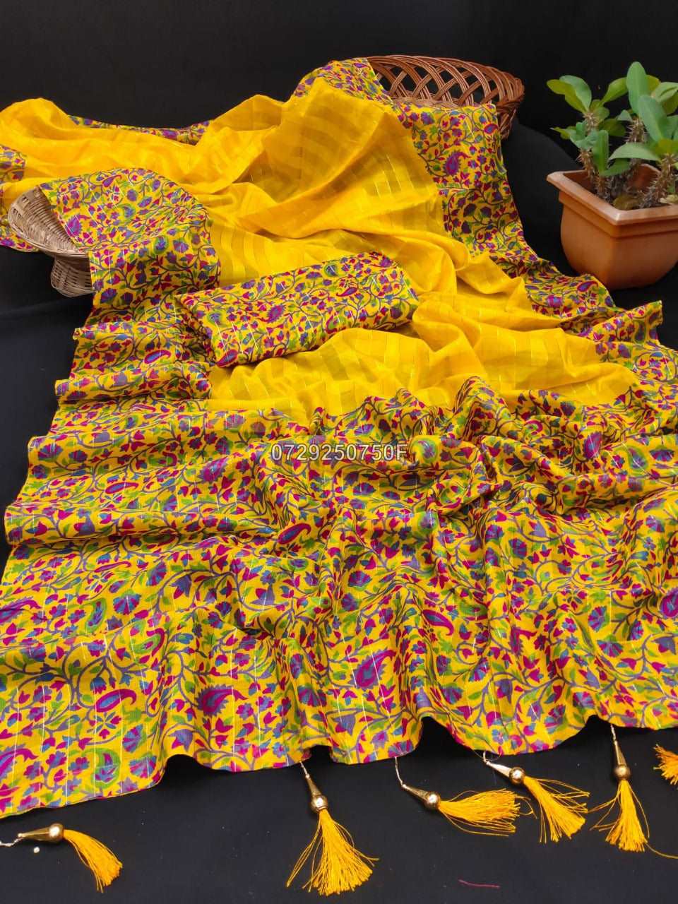 Beautiful Soft Cotton Saree Collections -SH0635