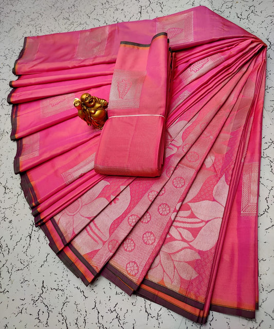 Fancy Silk Cotton Saree Collections-SH0599