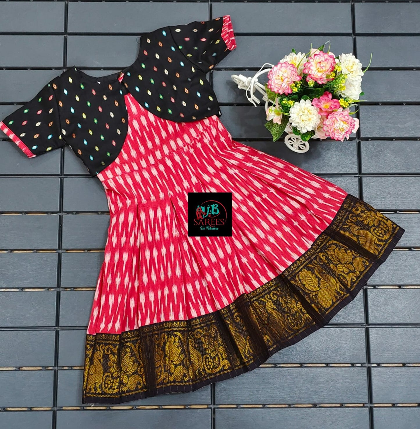 Ethnic Girls Frock with Coat-SHG1060