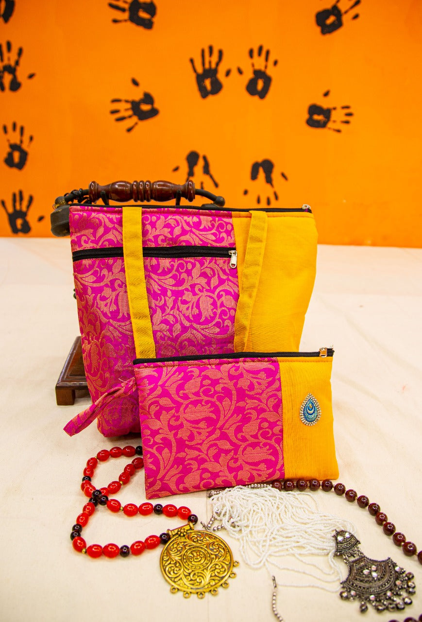 New Bag Combo Brocade Handbags & purse-SHB1057