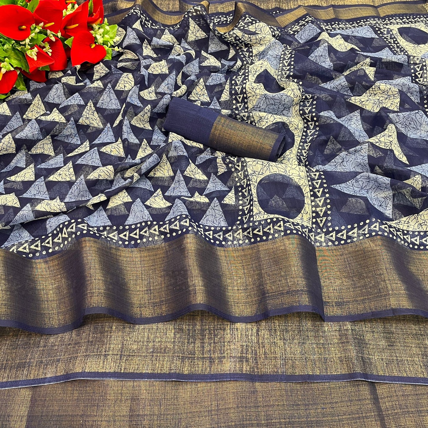 Soft Cotton Pochampally Ikkat Saree Collections-SH0595