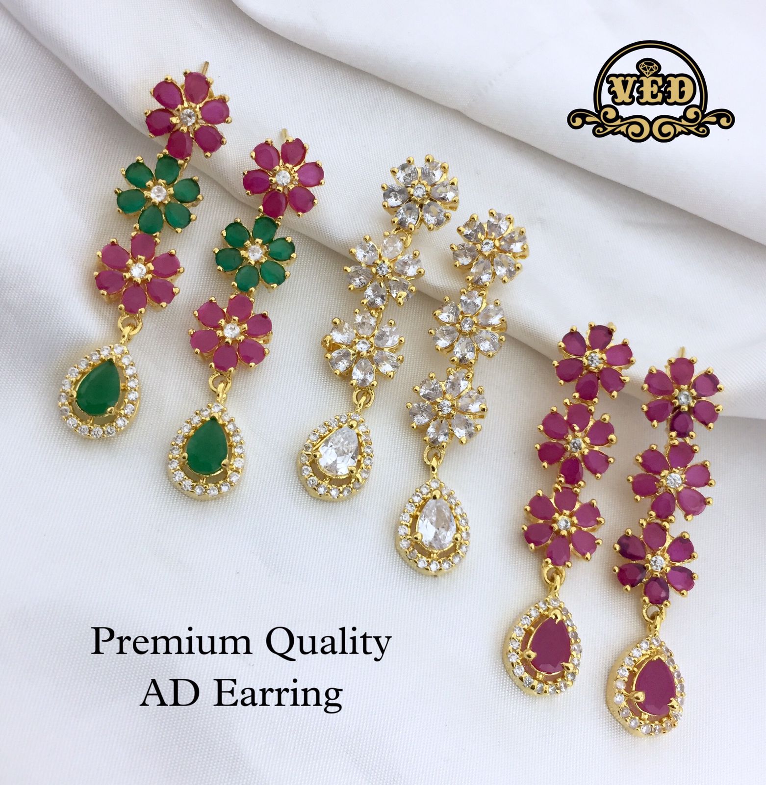 Trendy AD Earrings  - SHJ1082