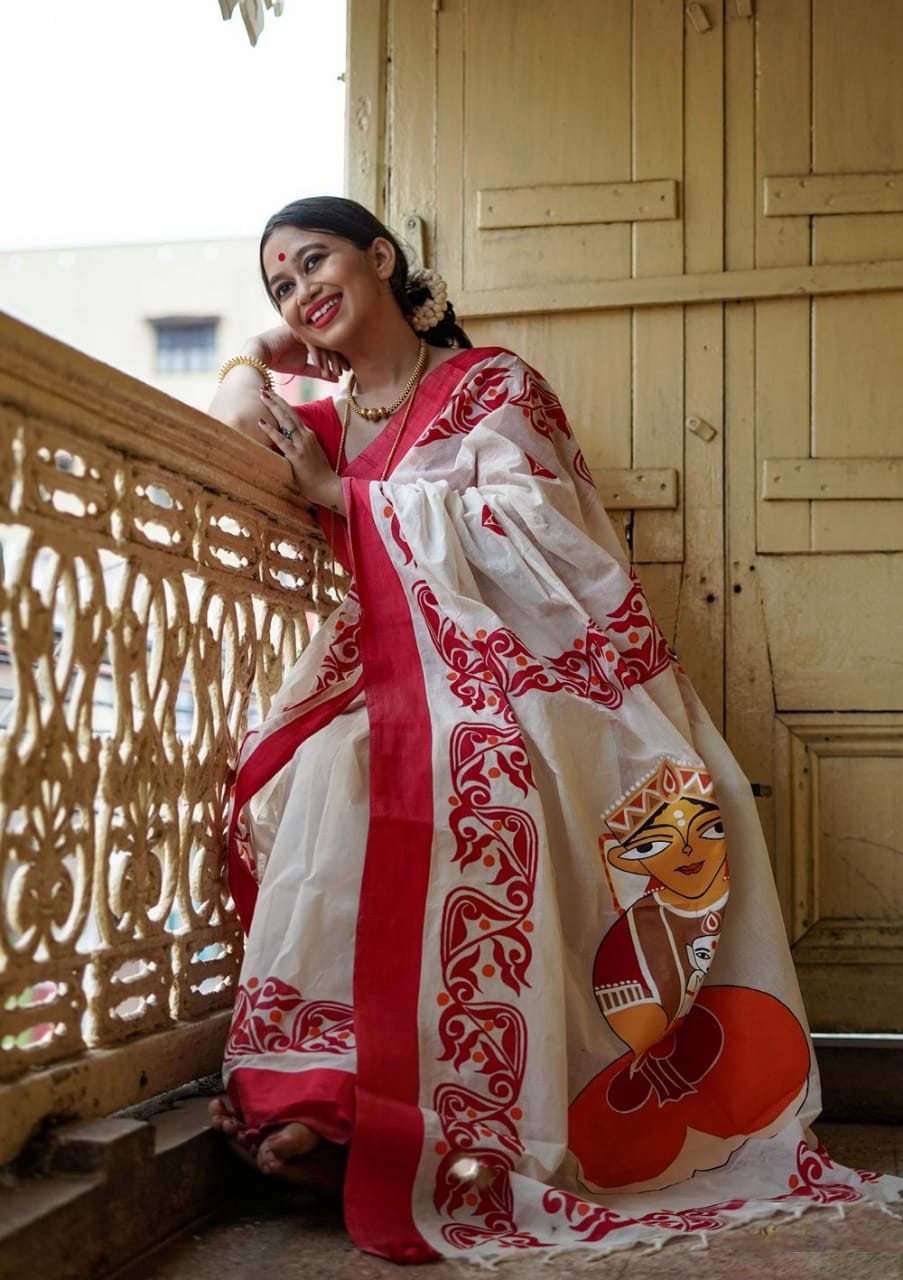 Graceful MulMul Cotton Saree -SH0566