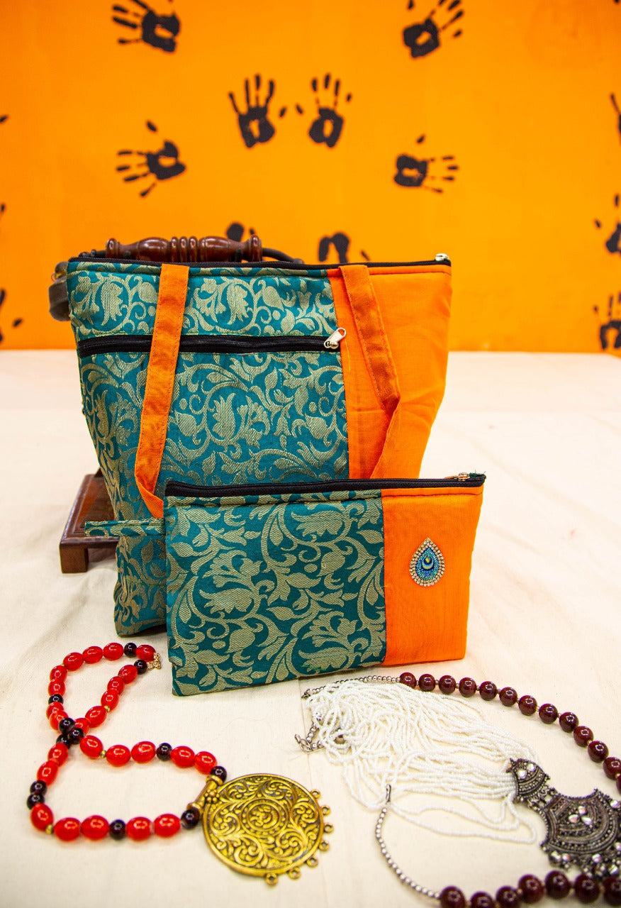 New Bag Combo Brocade Handbags & purse-SHB1057