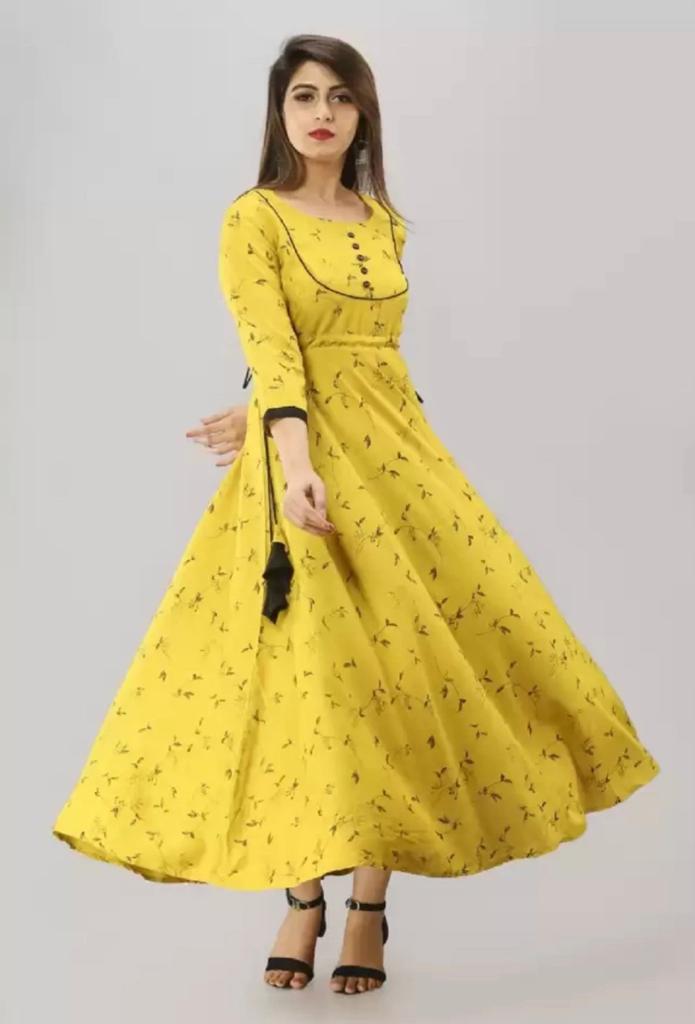 Premium Rayon Long Gown for Women-SHK1132