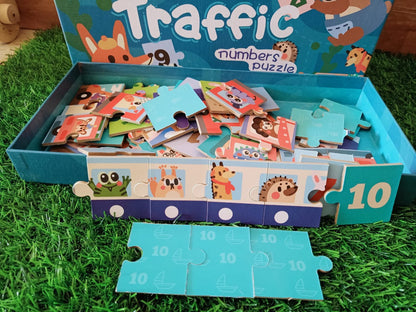Traffic Number Puzzle for Kids-SHTM1088