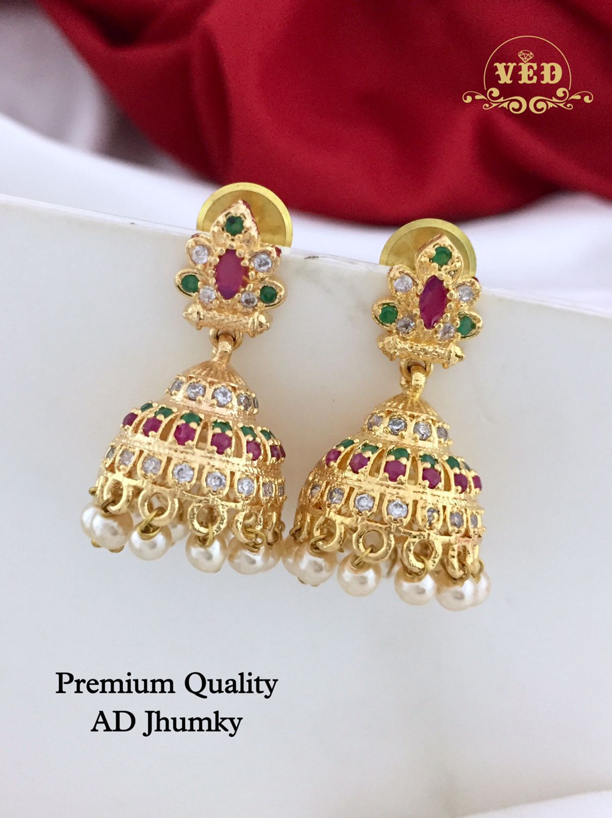 Premium Quality AD Jhumky  - SHJ1050