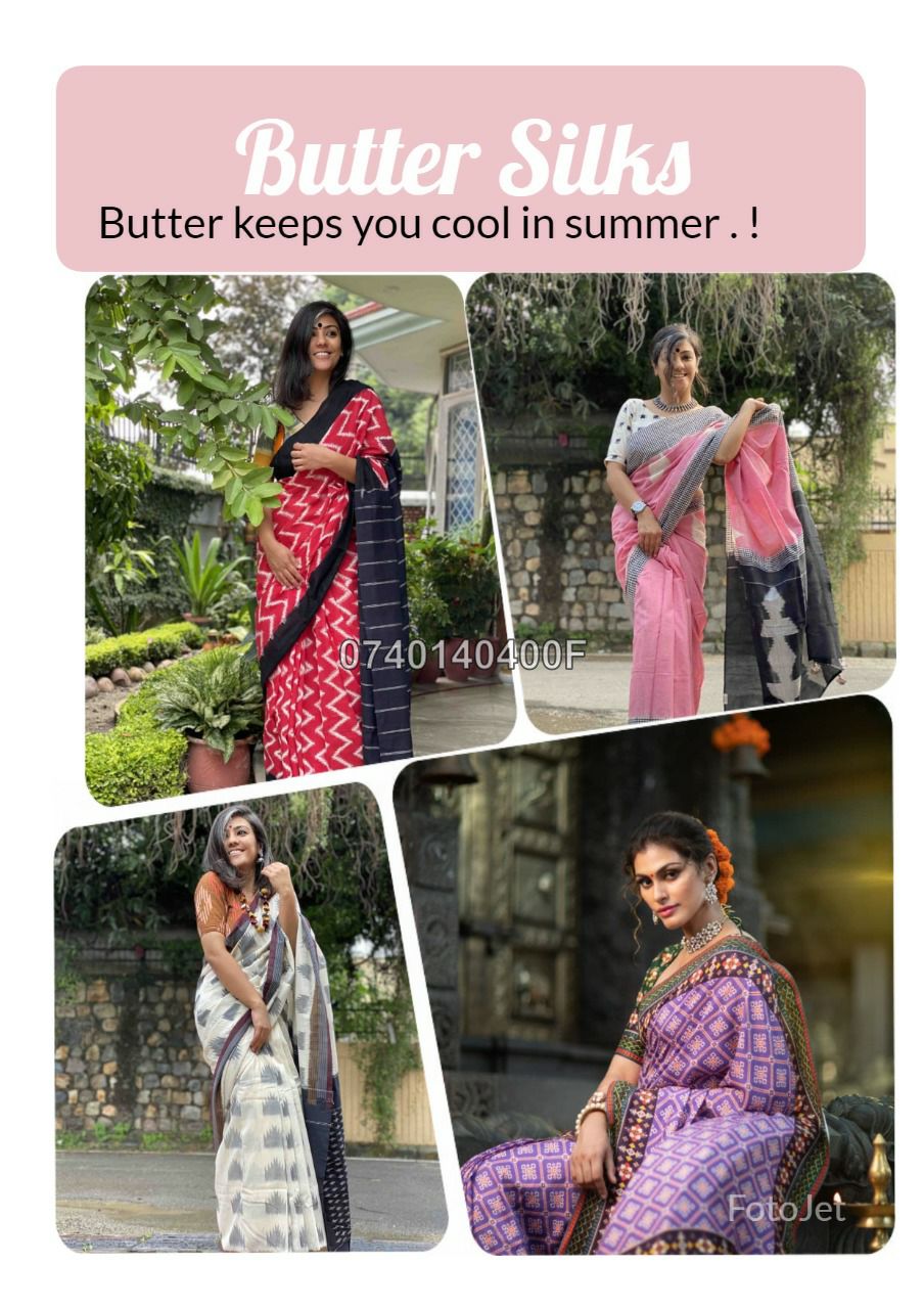Beautiful Butter Silk Sarees -SH0623