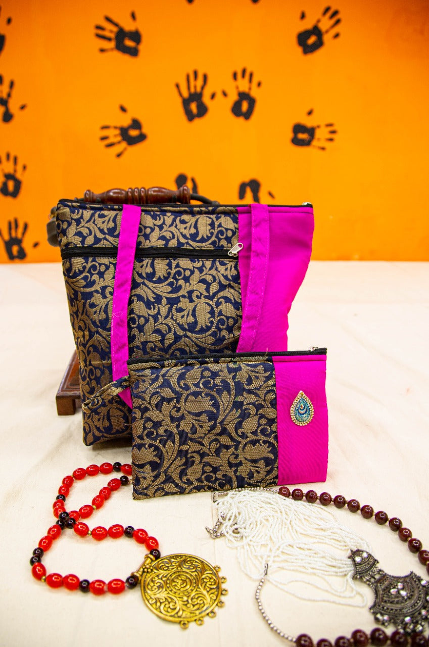 New Bag Combo Brocade Handbags & purse-SHB1057