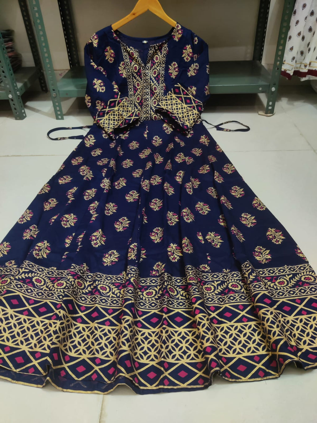 Premium Rayon Long Gown for Women-SHK1131
