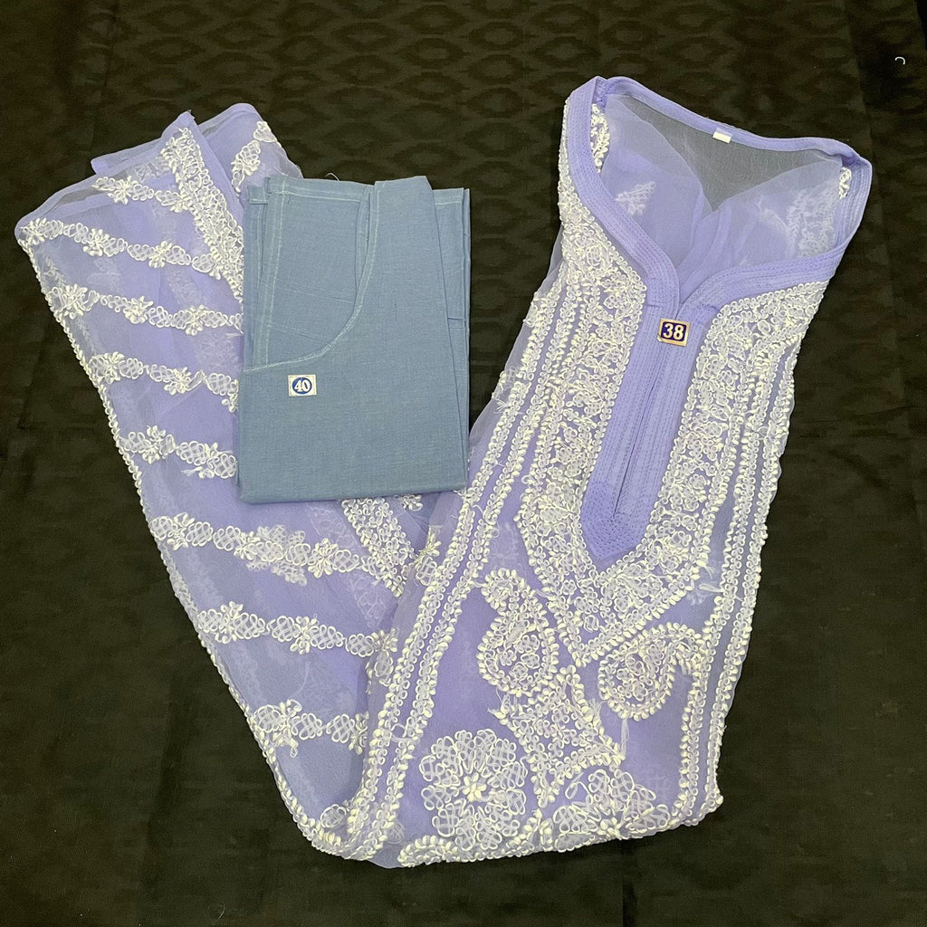 Lucknowi Chikankari Fancy Kurta-SHK1093
