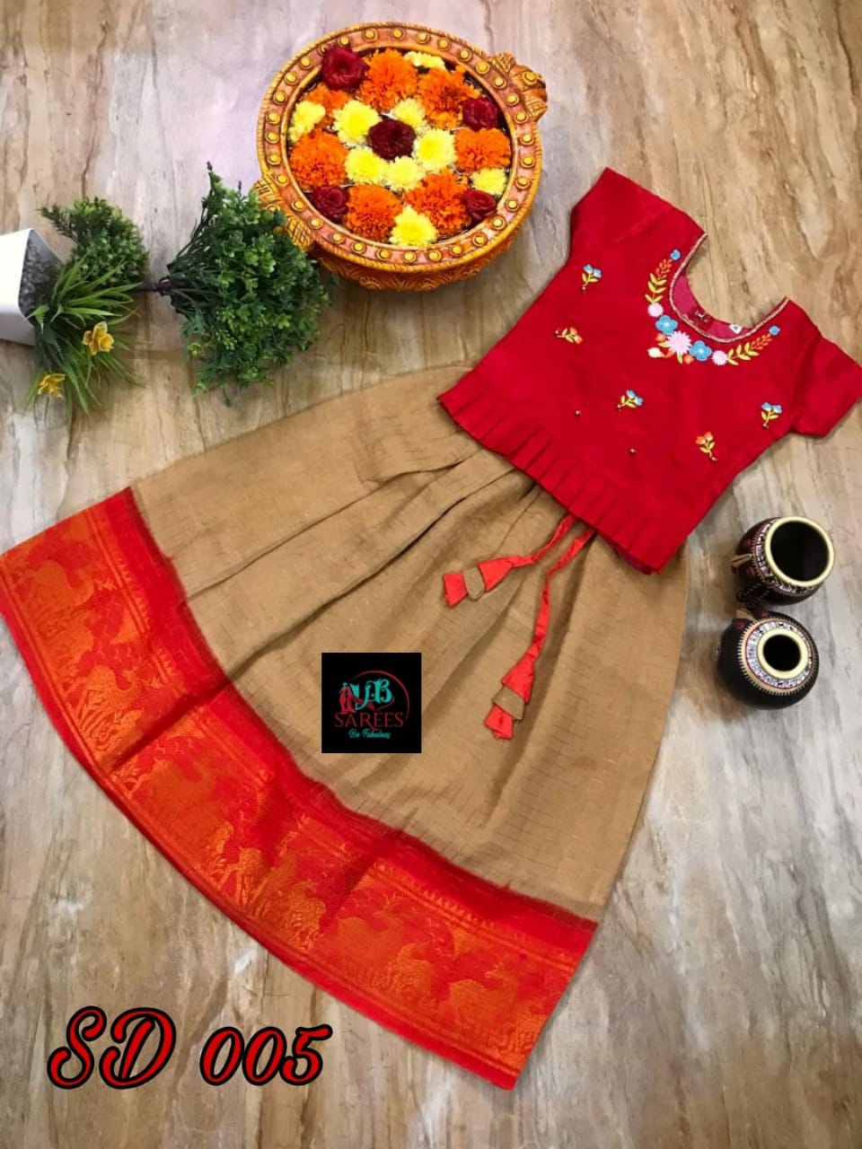Ethnic Girls Pavadai Set-SHG1053
