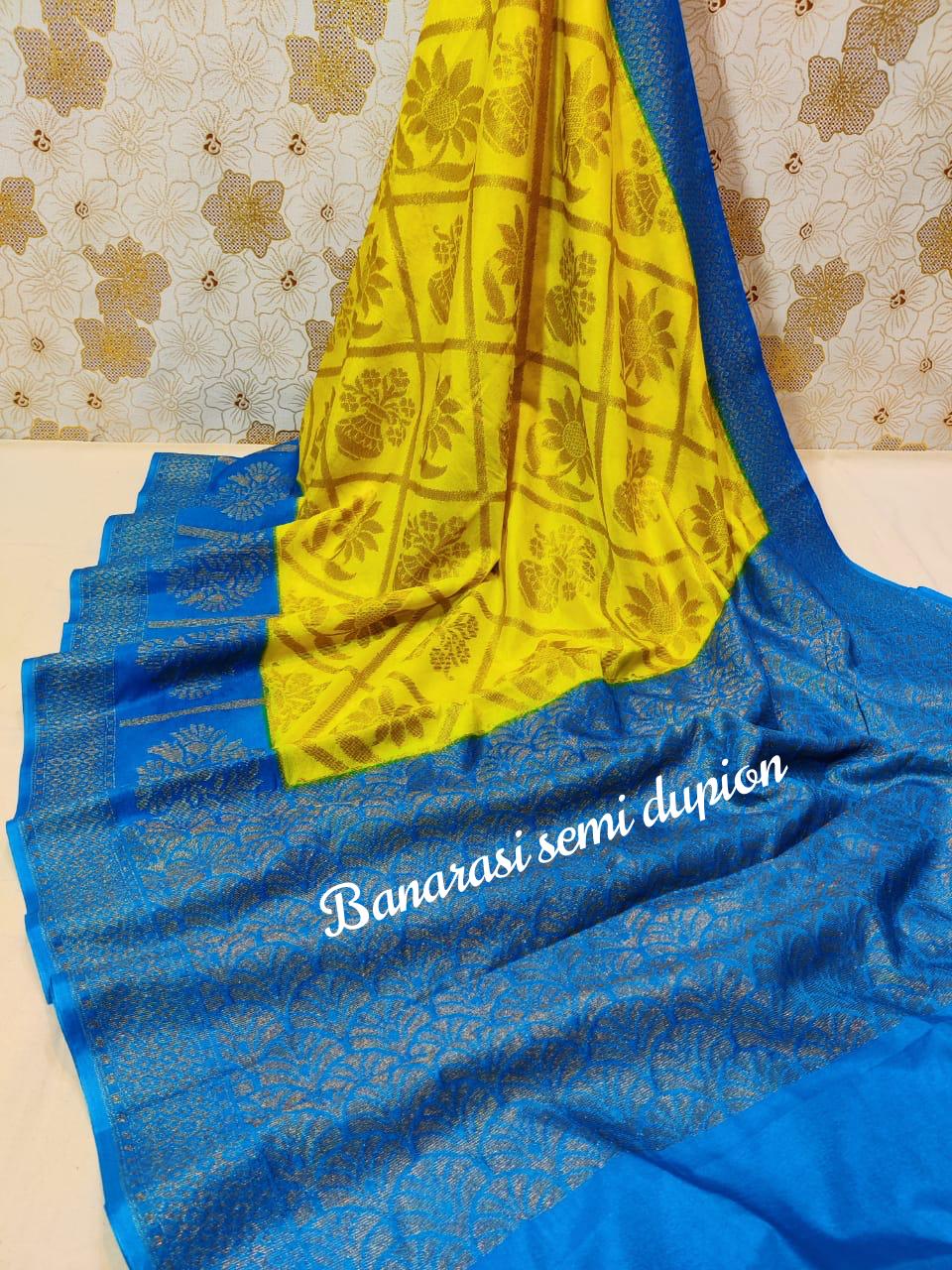 Semi Dupion Soft Silk Sarees -SH0629