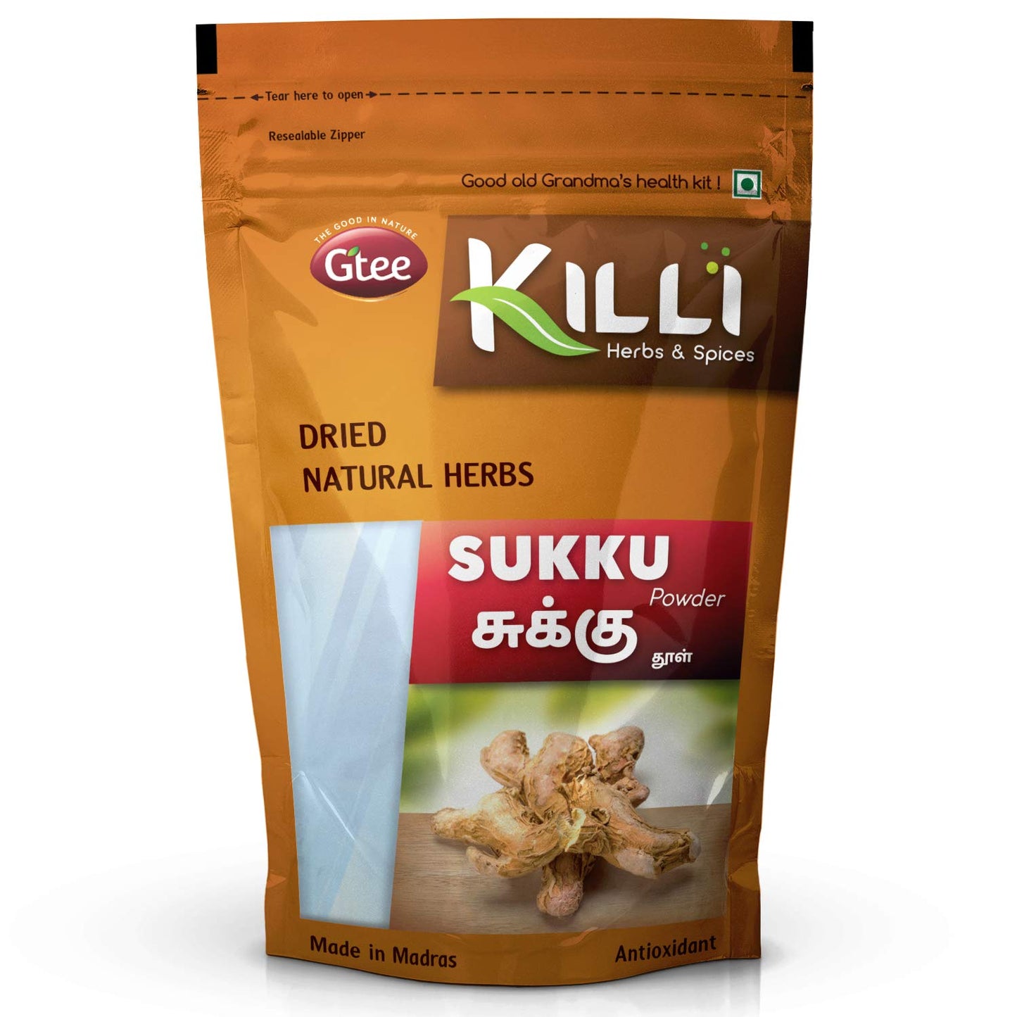 KILLI Dry Ginger | Sukku | Sonth | Chukku | Sonti | Onashunti Powder, 100g-SHN1034