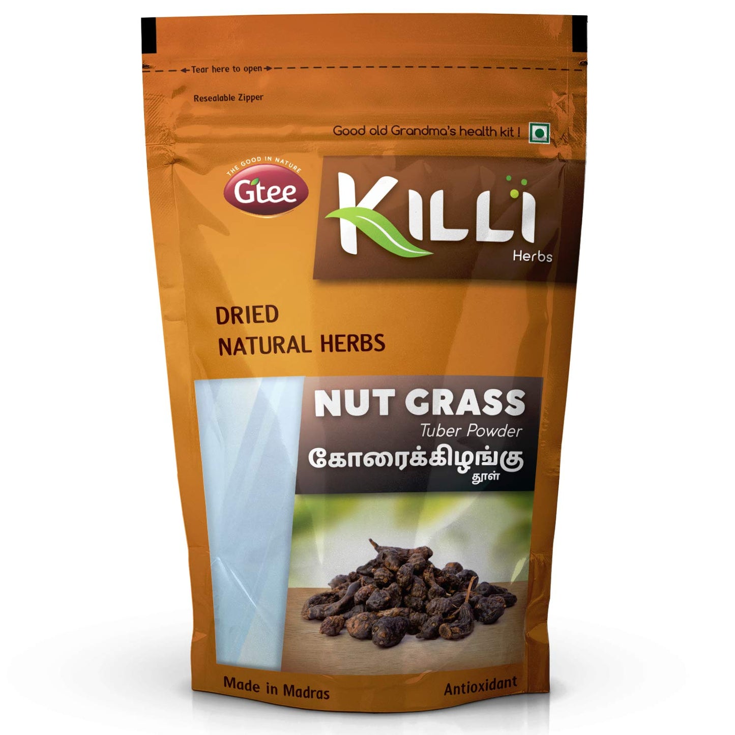 KILLI Nut Grass | Cyperus rotundus | Korai Kizhangu Tuber Powder, 100g-SHN1061