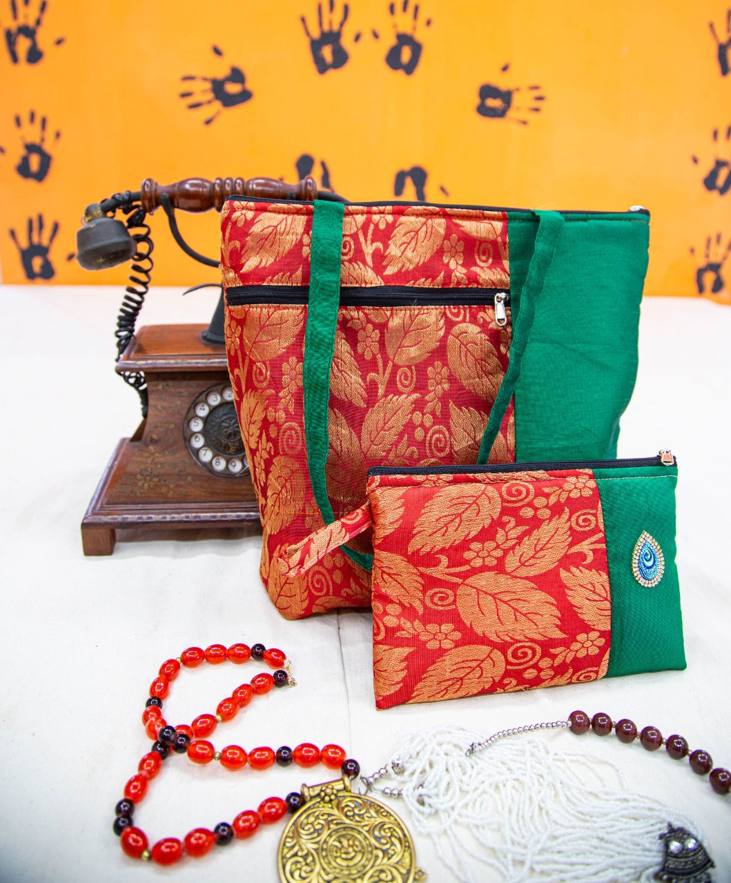 New Bag Combo Brocade Handbags & purse-SHB1057