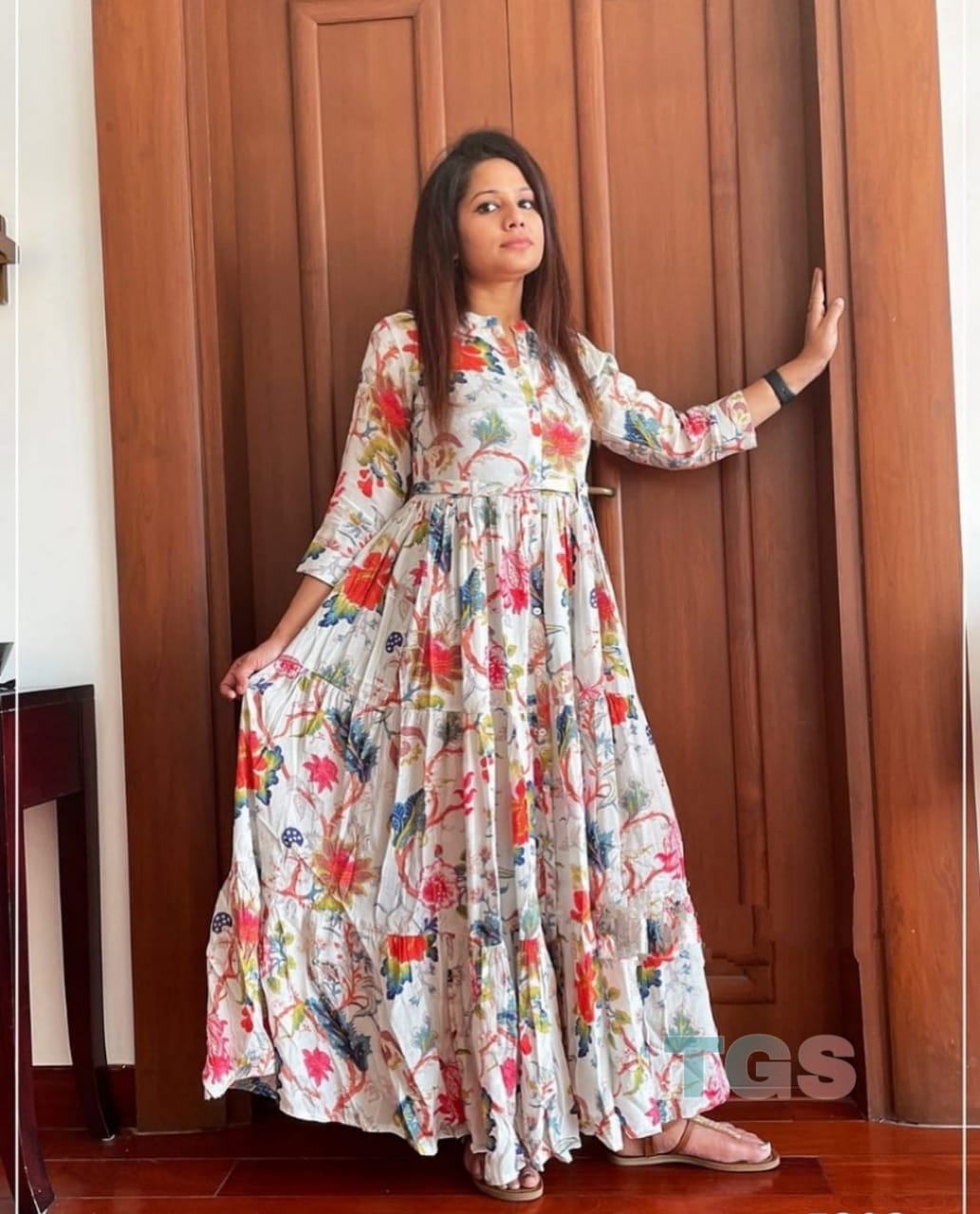 Premium Cotton Long Gown for Women-SHK1133