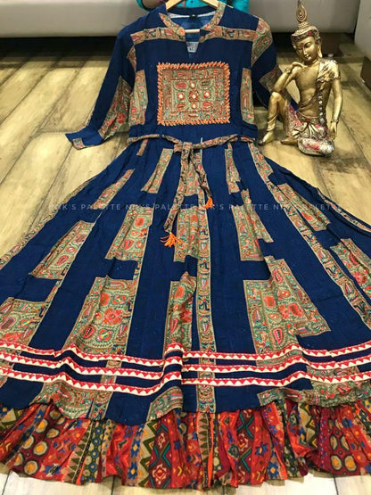 Ethnic Long Gown for Women-SHKS1057