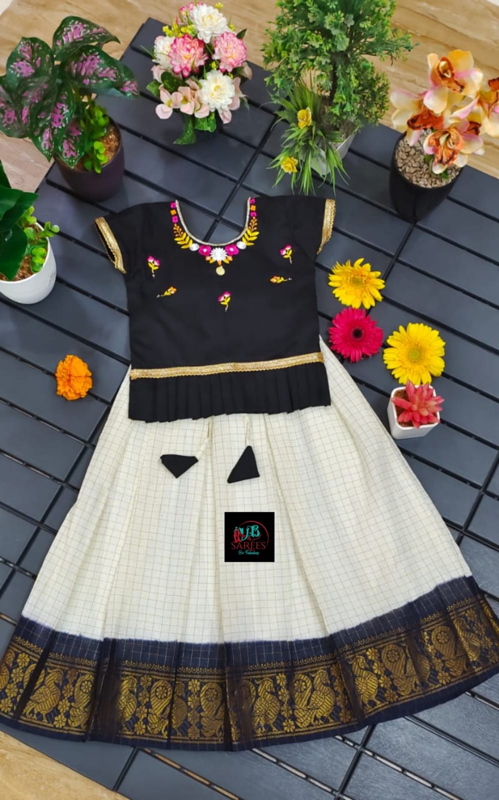 Ethnic Girls Pavadai Set-SHG1053