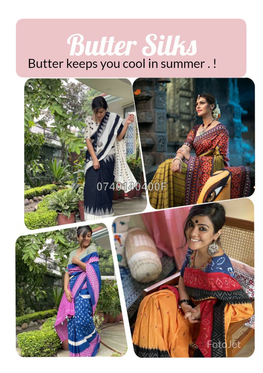 Beautiful Butter Silk Sarees -SH0623