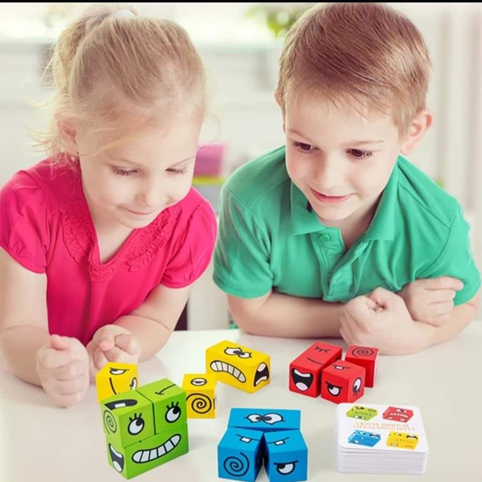 Expression Puzzle Building Block Toy for Kids-SHTM1129